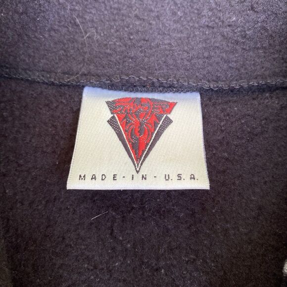 VTG SPYDER Mens M Fleece Vest Rare Web Shoulders 90s Full Zip USA Made - Picture 3 of 10